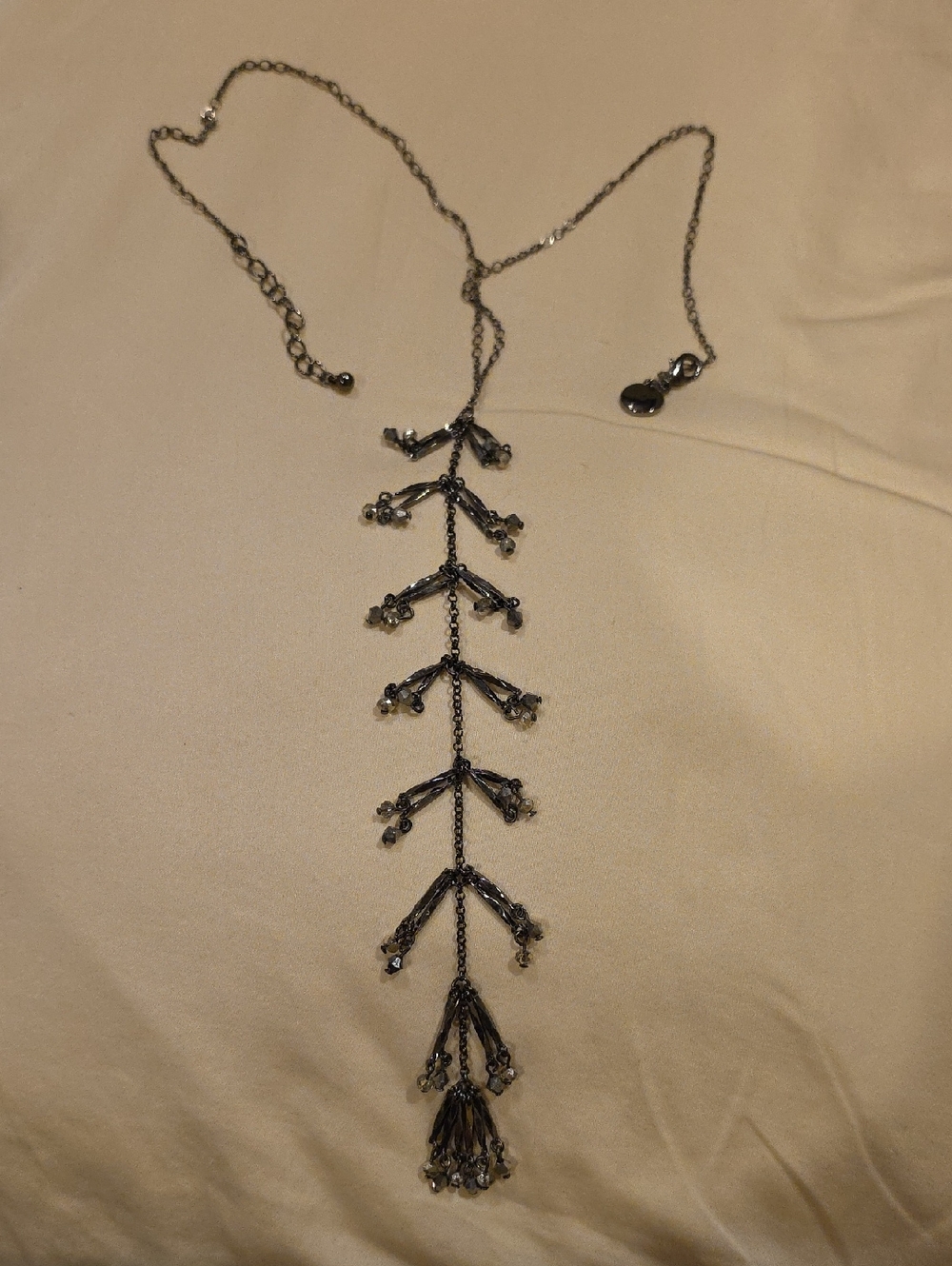Delicate Black Branch Drop Necklace - Women Jewelry